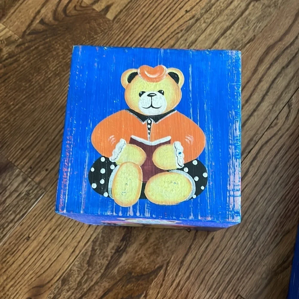 Set of blue bear bear nesting boxes (4 in total)